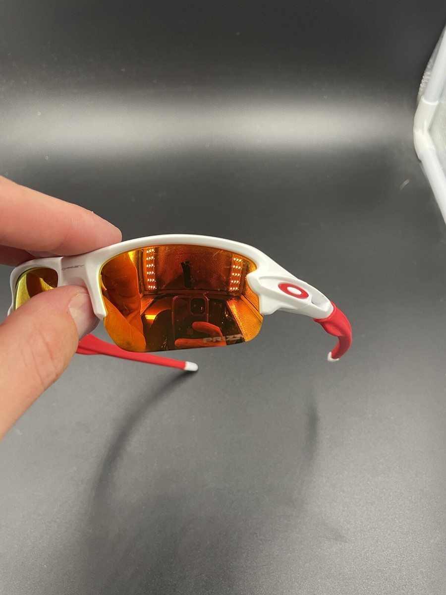 Oakley Flak 2.0 Matte White w/Prizm Ruby Lenses | eBay