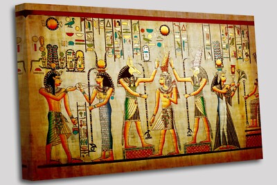 Alter Papyrus Stil Ägyptisch Leinwand Wandbild Bild Druck