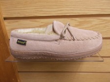 OLD FRIEND WOMEN'S KENTUCKY FLEECE LINED SLIPPER MOCCASIN CHESTNUT TAN MEDIUM