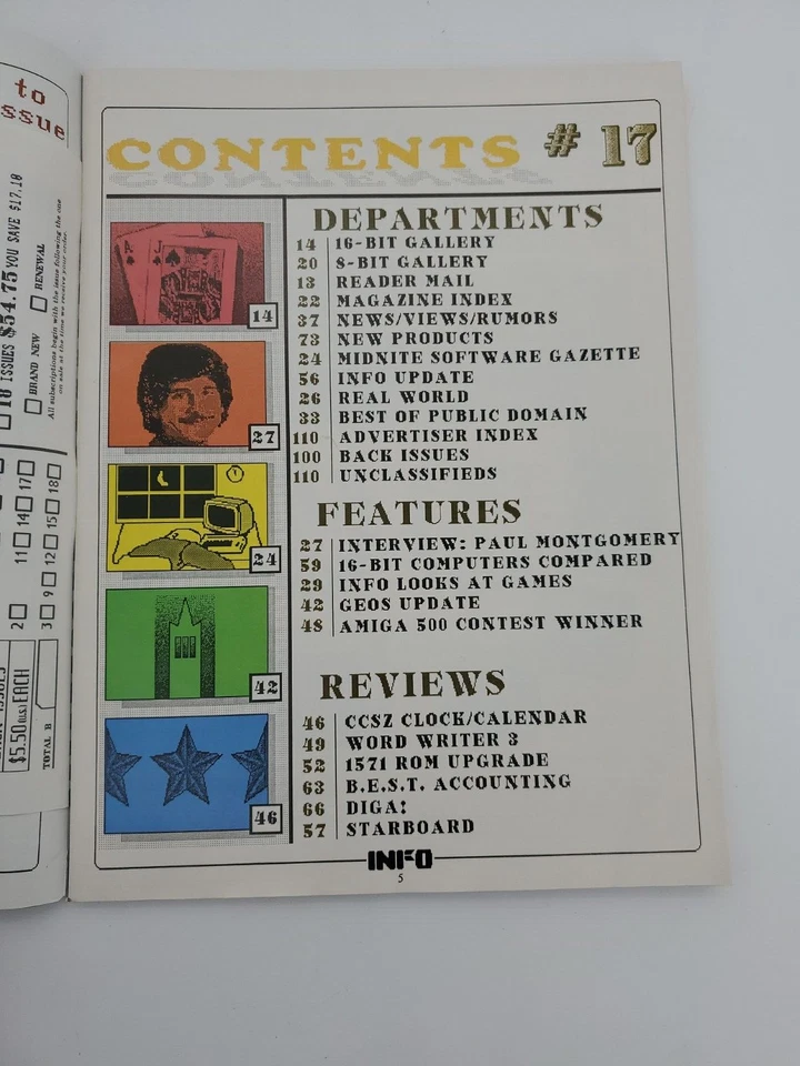 Vintage 1987 INFO Magazine Issue #17 Annual Games Issue Computers, Commodore - Image 4 of 4