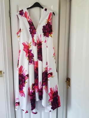 coast bailey print pleated dress