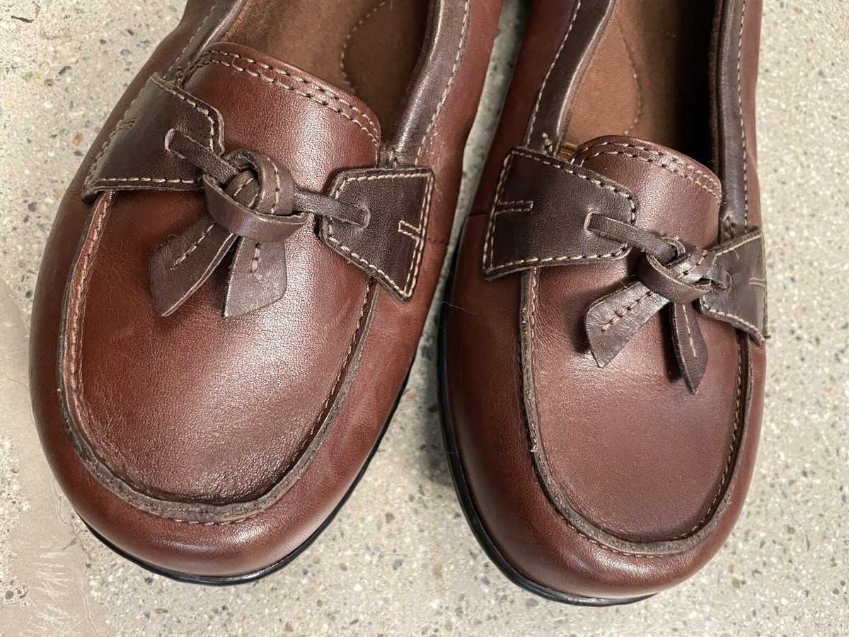 Clarks Womens Ashland Bubble Loafer Brown Size 7.5 XW | eBay