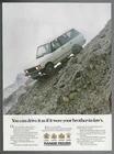 1988 RANGE ROVER advertisement, Range Rover off-road 4x4 print ad