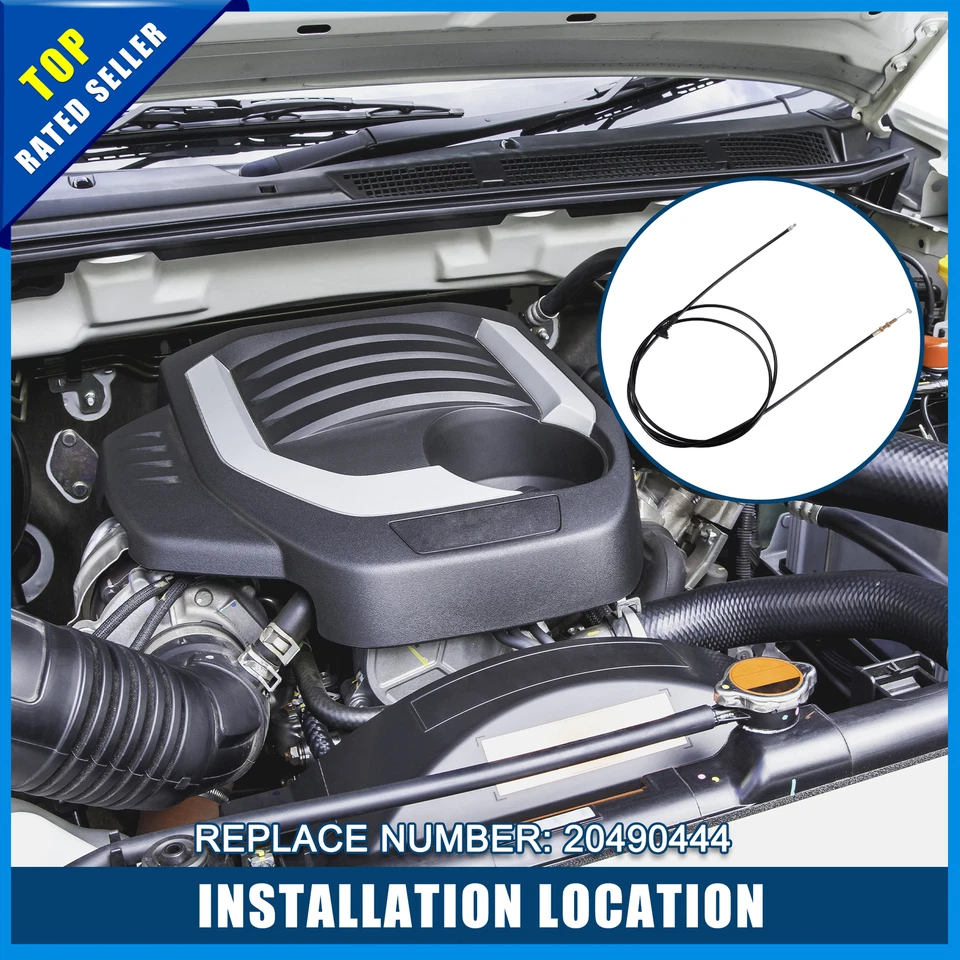 Paquete de 1 cable de liberación de capó para Volvo VNL 2004-2018 Nº20490444 Foto 2 de 4