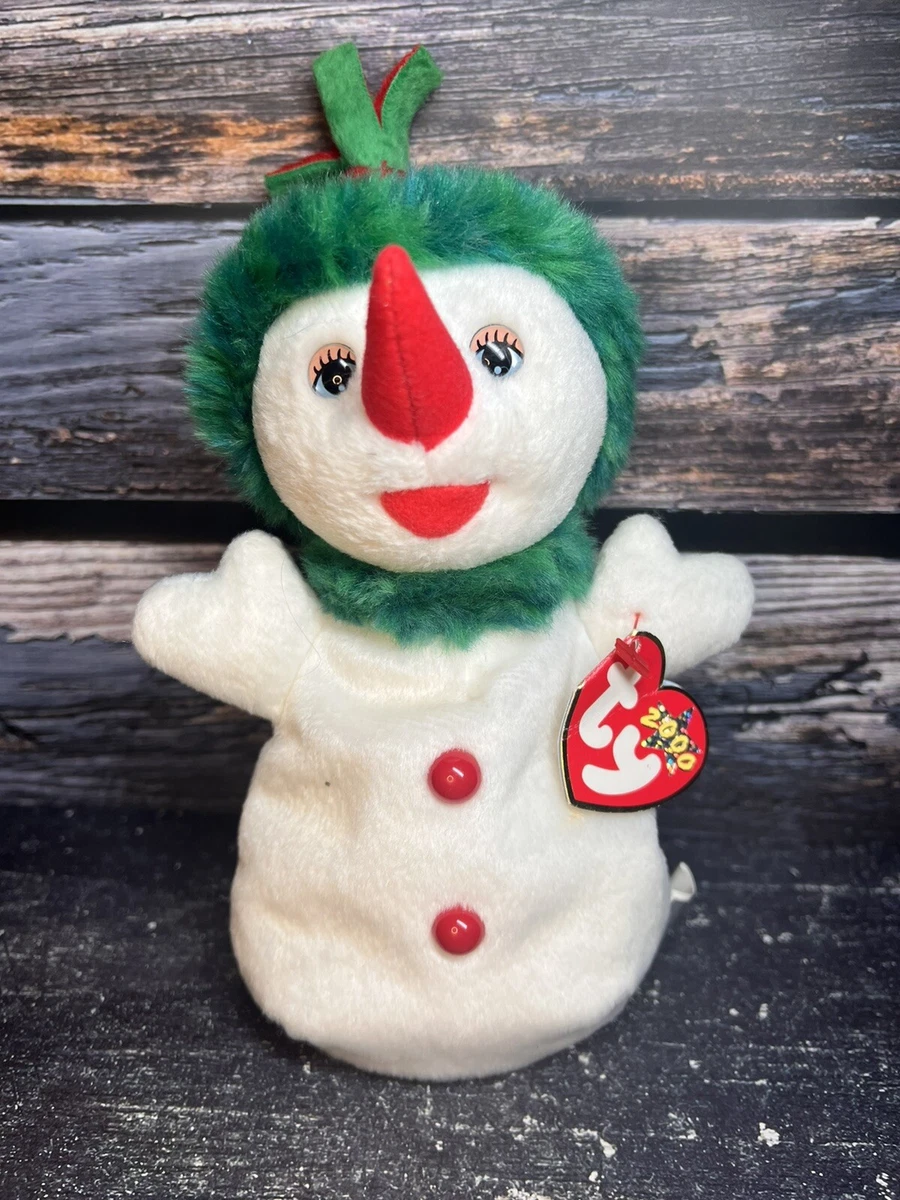 2000 RARE RETIRED TY BEANIE BABY SNOWGIRL THE CHRISTMAS SNOWMAN 8