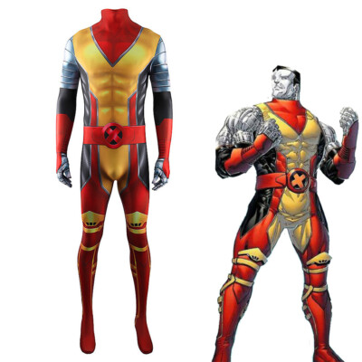 COLOSSUS Jumpsuit X-MEN Bodysuit Stage Cosplay Costume Halloween Adult Kids Suit