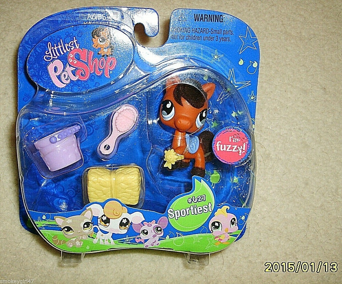 Littlest Pet Shop Horse #627 Sportiest, Fuzzy, 2007 Release