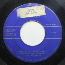 Hear! R&B Rocker 45 Todd Richards - Four Walls Four Walls / Gamblin Heart On Win