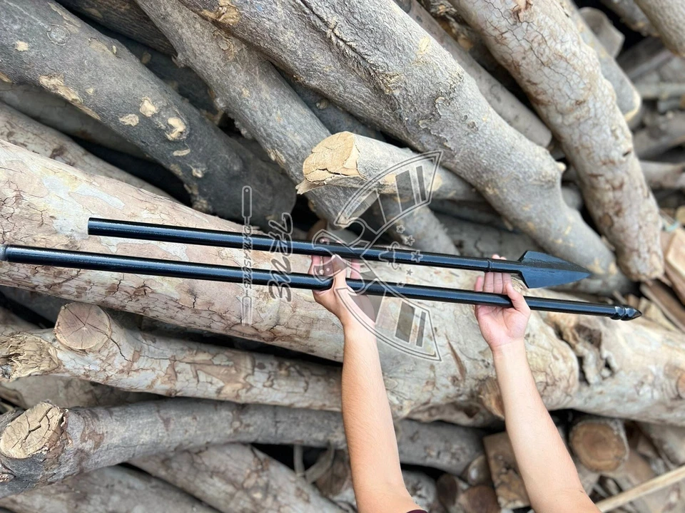 Lanza medieval 300 espartana forjada a mano lanza vikinga metal forjado Foto 4 de 4