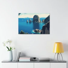 Capri Coast Canvas - Stretched, 1.5''