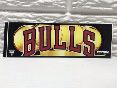 NOS Vintage 1996 Chicago Bulls 4X NBA Championship Bumper Sticker