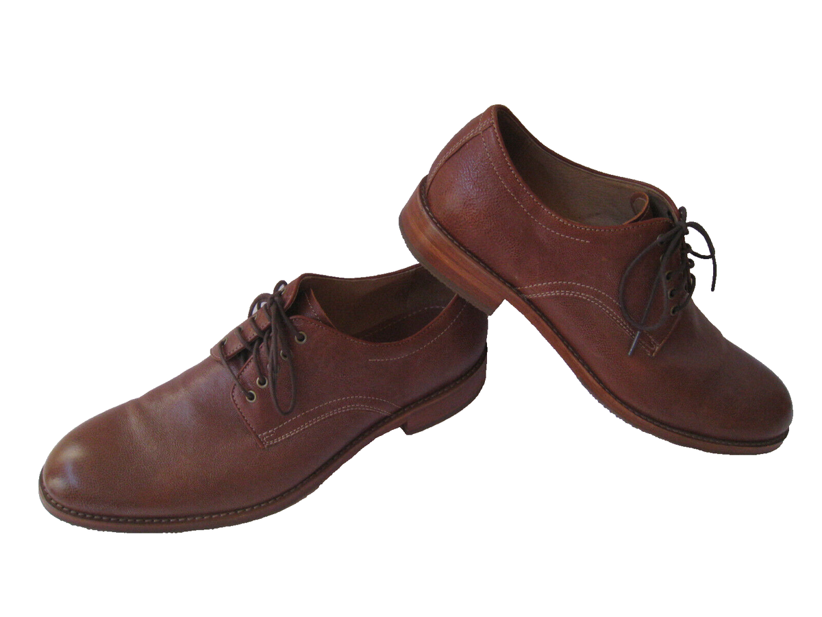TRASK LANDRY BROWN LEATHER OXFORDS MEN display picture 1