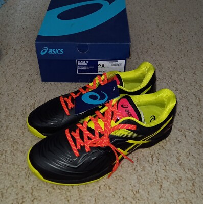 Asics Blast Ff Damen-Sportschuhe schwarz gelb rot 1072A001-001 Größe UK 8 neu B