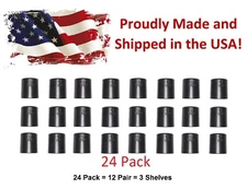 1" Diameter Wire Shelf Clips Shelving Split Sleeves Lock Locking Plastic 12 pair