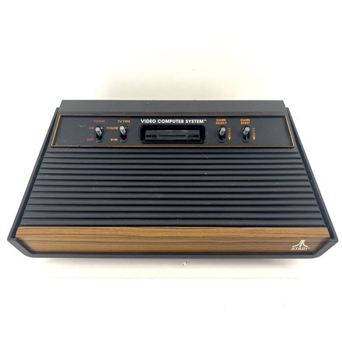 Atari CX-2600 A Video Computer System Console Wood Tested Cleaned Parts Repair - Picture 1 of 13