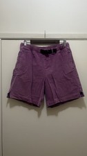 vintage purple shorts with adjustable belt SIZE M 32 waist 