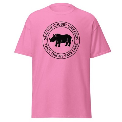 Save The Chubby Unicorns 2 Classic T-Shirt Black Ink