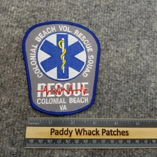 Colonial Beach Volunteer Rescue Squad Patch VA Virginia