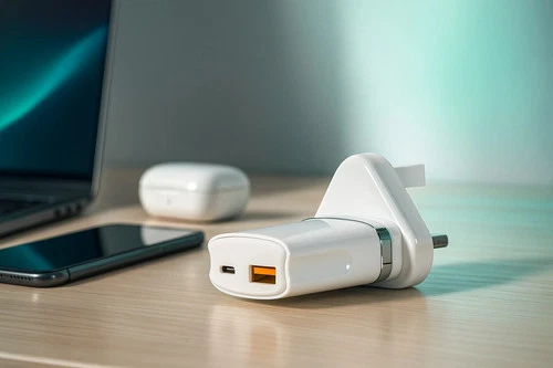 FIFO Dual USB-C & USB-A Charger β‘ 3.1A Fast Home Mains Adapter Plug UK White - Picture 2 of 6