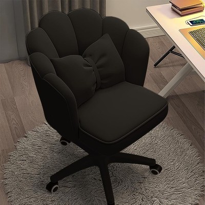 Vanity Chair with Wheels Veet Petal Desk Chair Upholstered Tufted Home