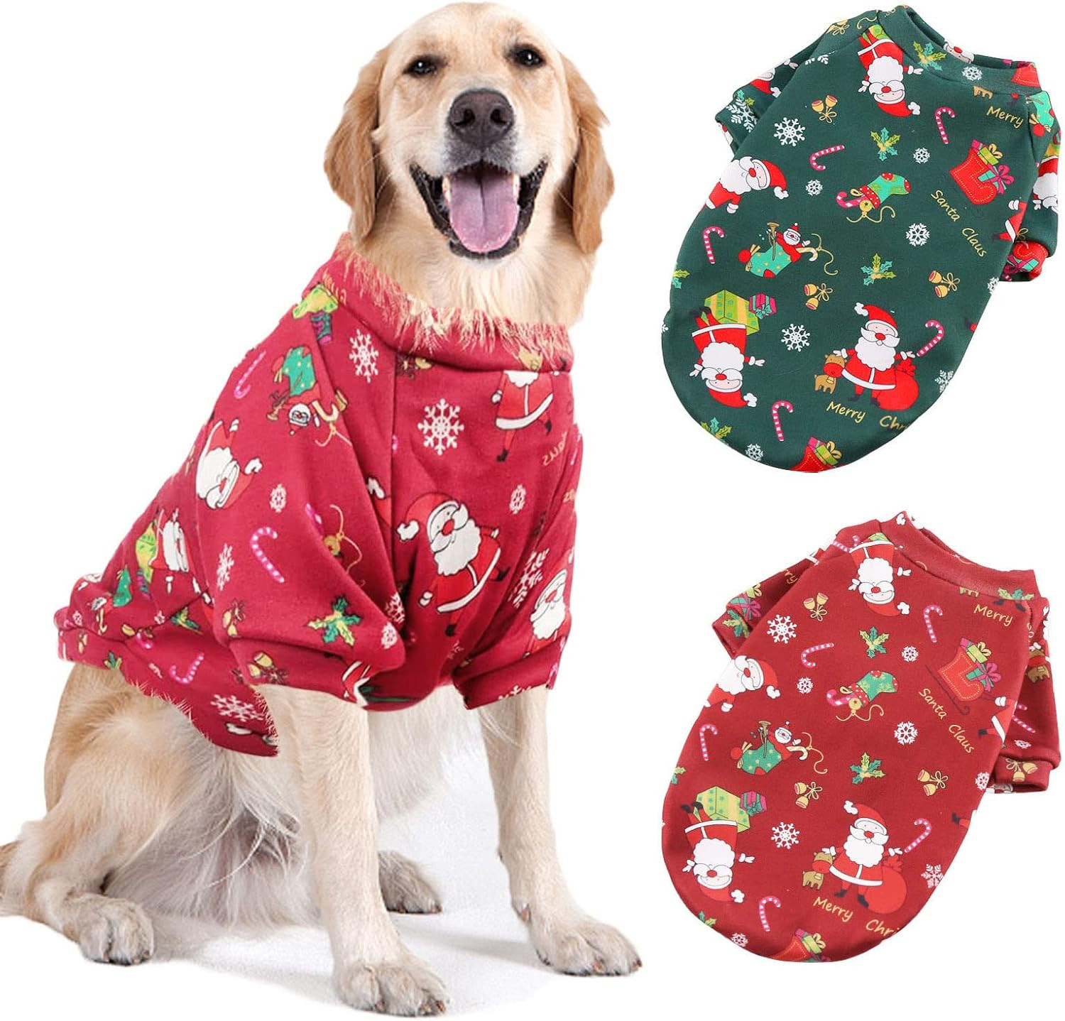 2Pezzi Grande Natale Maglioncino Cane Natale Vestiti per Cani Maglioncini Natali
