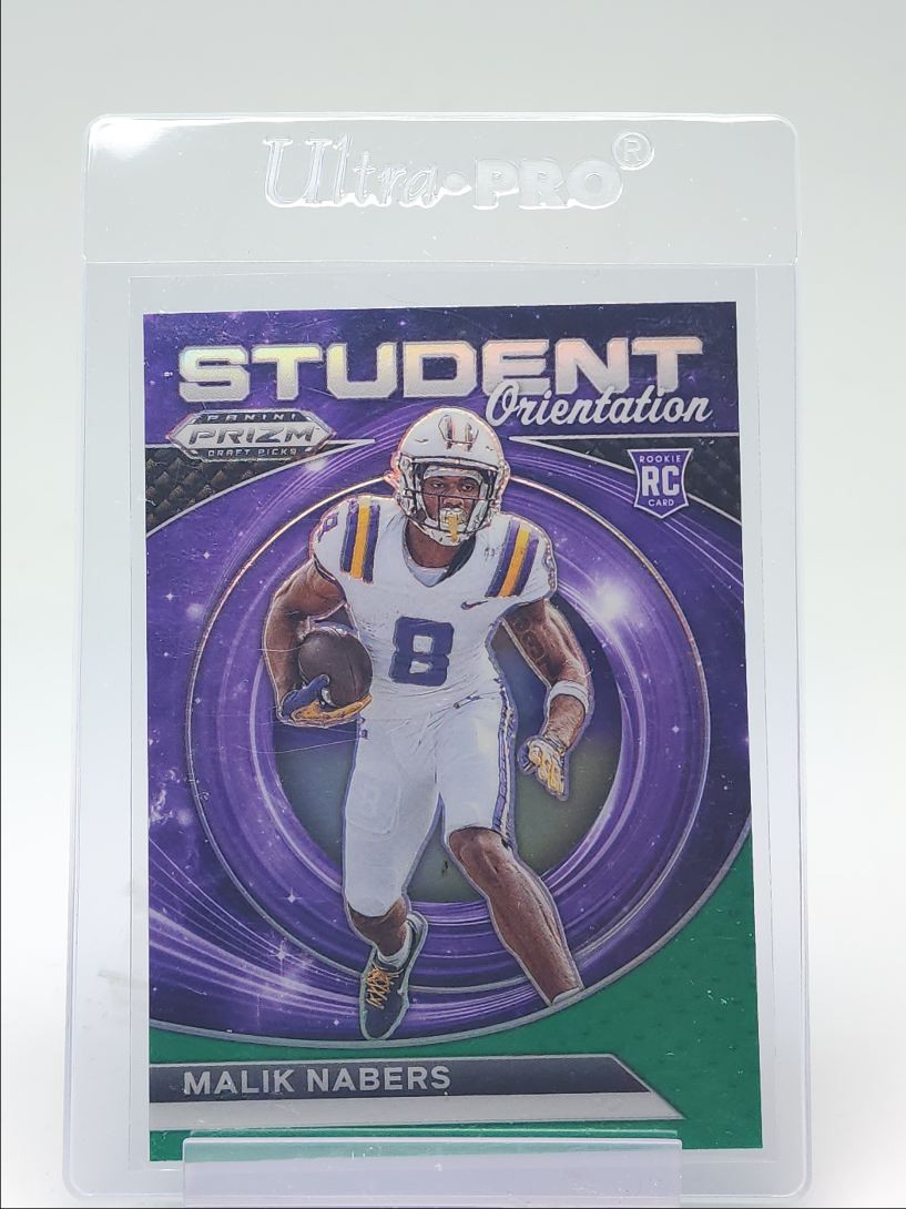 MALIK NABERS 2024 PRIZM DRAFT ROOKIE STUDENT ORIENTATION GREEN RC Q4583