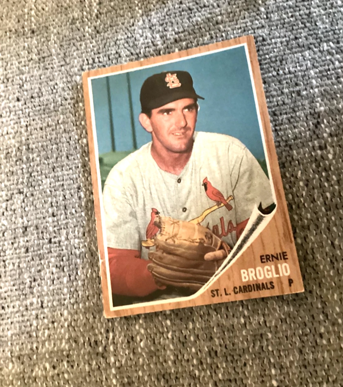 1962 Topps - Ernie Broglio #507, St. Louis Cardinals