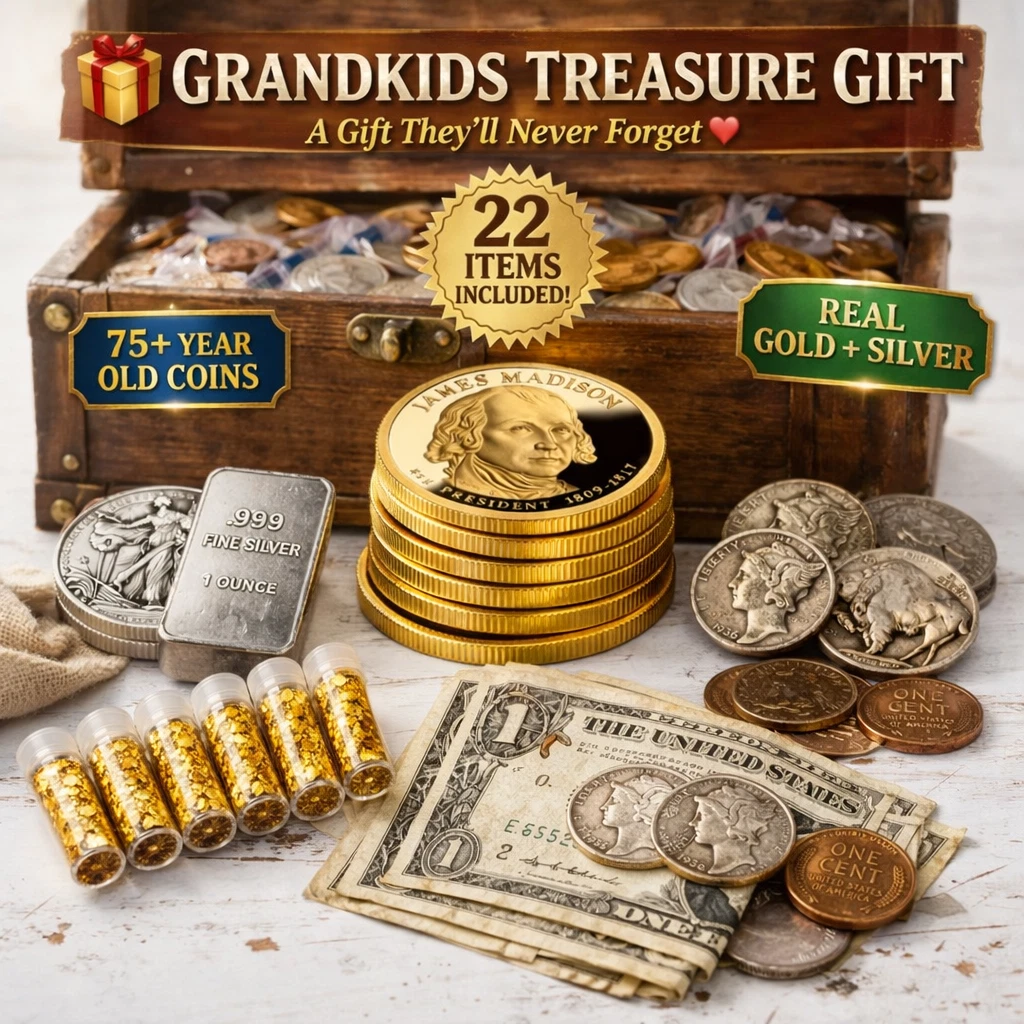 Grandkids Estate Coin Gifts| Gold Silver Mercury Dime Buffalo Nickel Wheat Cents