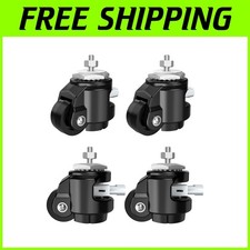 Shock-Absorbing Leveling Stem Casters - Quiet & Floor-Safe