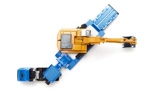 SIKU MAN semi-trailer Liebherr power shovel loading 1/87 SK1847 - Picture 5 of 9