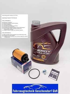 Ölfilter BOSCH + 5L Mannol Energy Formula 5W30 Dexos 2 Opel 2.0 CDTI 125kW/170PS