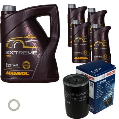 BOSCH Ölfilter 9 L MANNOL Extreme 5W-40 für Ford Escort V 1.6i 16V 1.6