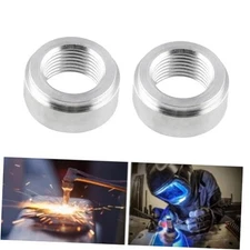 2 Pack 3/8" NPT Female Weld On Bung Aluminum Bung Pipe Thread Pipe 3/8 Inch