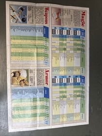 Final Fantasy Dungeon Maps Strategies Foldable Poster NES Nintendo Manual Only#5
