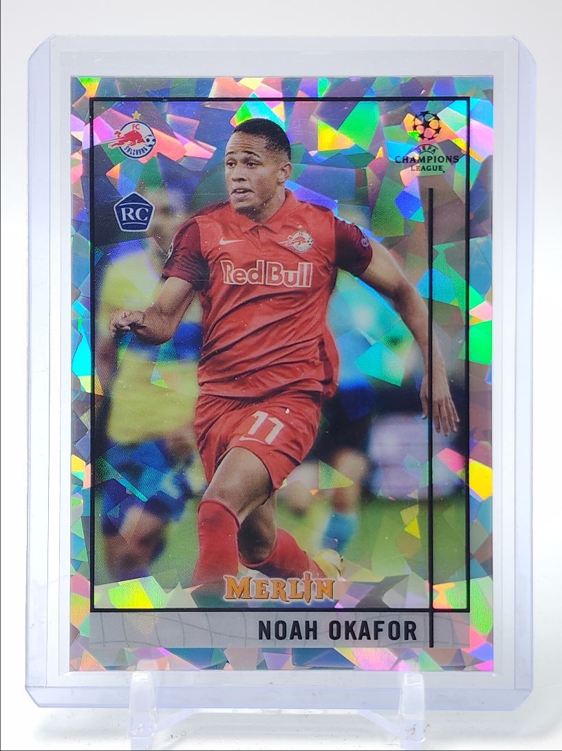 NOAH OKAFOR 2020 TOPPS CHROME MERLIN UEFA ROOKIE ATOMIC RC /250 Q4587