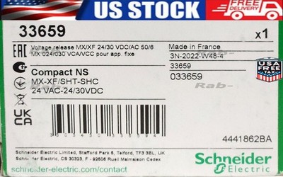 SCHNEIDER ELECTRIC 33659 Compact NS 24 VAC 24-30 VDC Undervoltage Release MX-XF