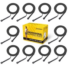 10 Pack Adjustable Jump Rope for Fitness and Exercise-PVC Skipping Rope for M...