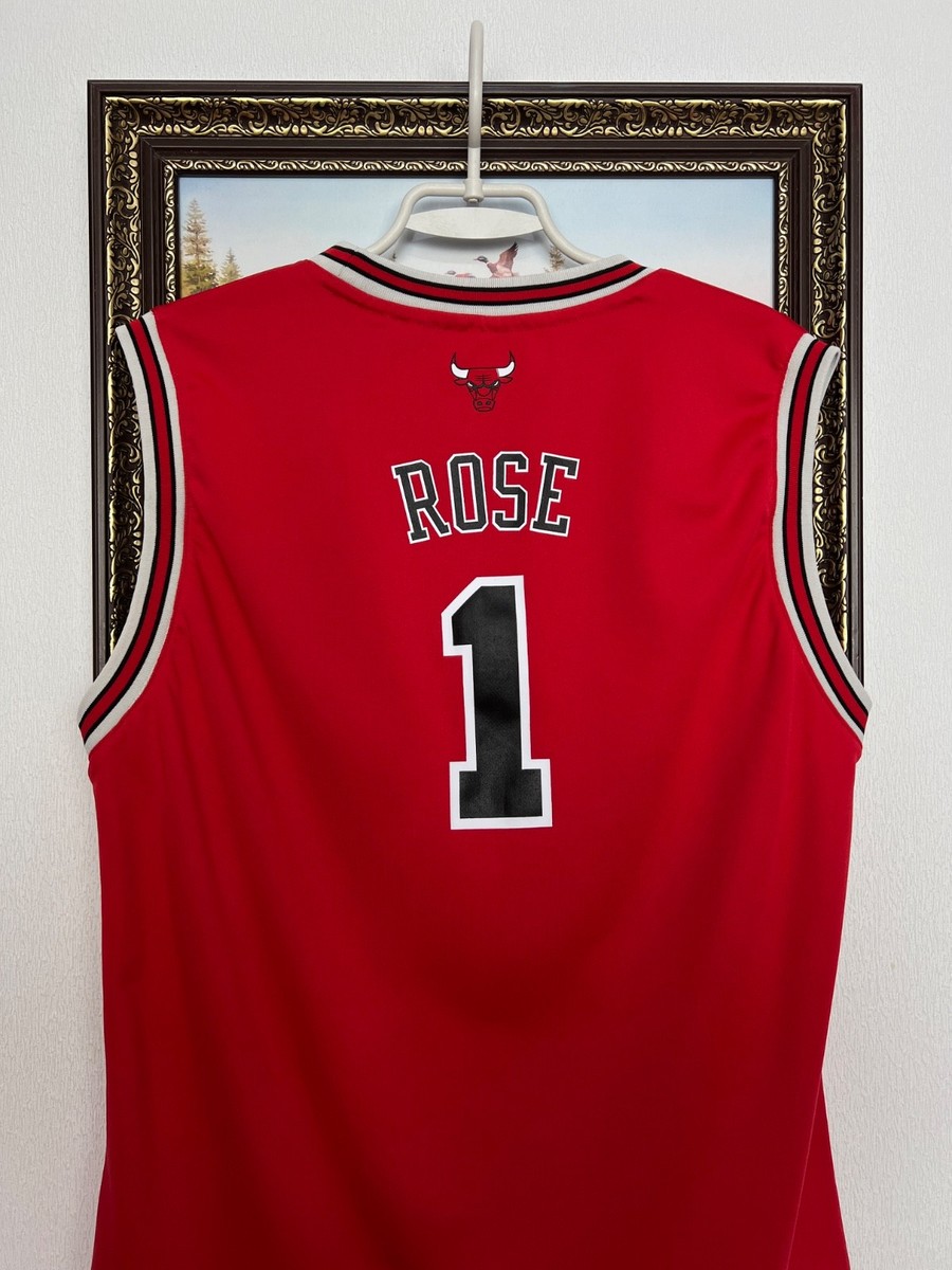 Vintage Adidas Chicago Bulls Derrick Rose #1 Red NBA Jersey Boys