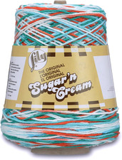 Sugar'n Cream Cotton Cone Yarn, 14 Oz, Ahoy Ombre, 1 Cone