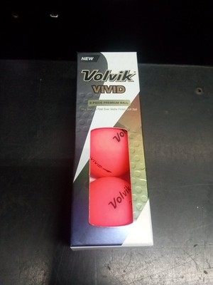 Volvik Vivid Pink Golf Balls 3 Pack Premium Ball Matte 3-Piece In Box