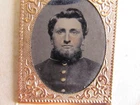 possible 1st Wisconsin Heavy Artillery soldier gem tintype photograph