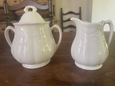Vtg English Ironstone Creamer & Sugar Set Wilkinson Royal Staffordshire Pottery