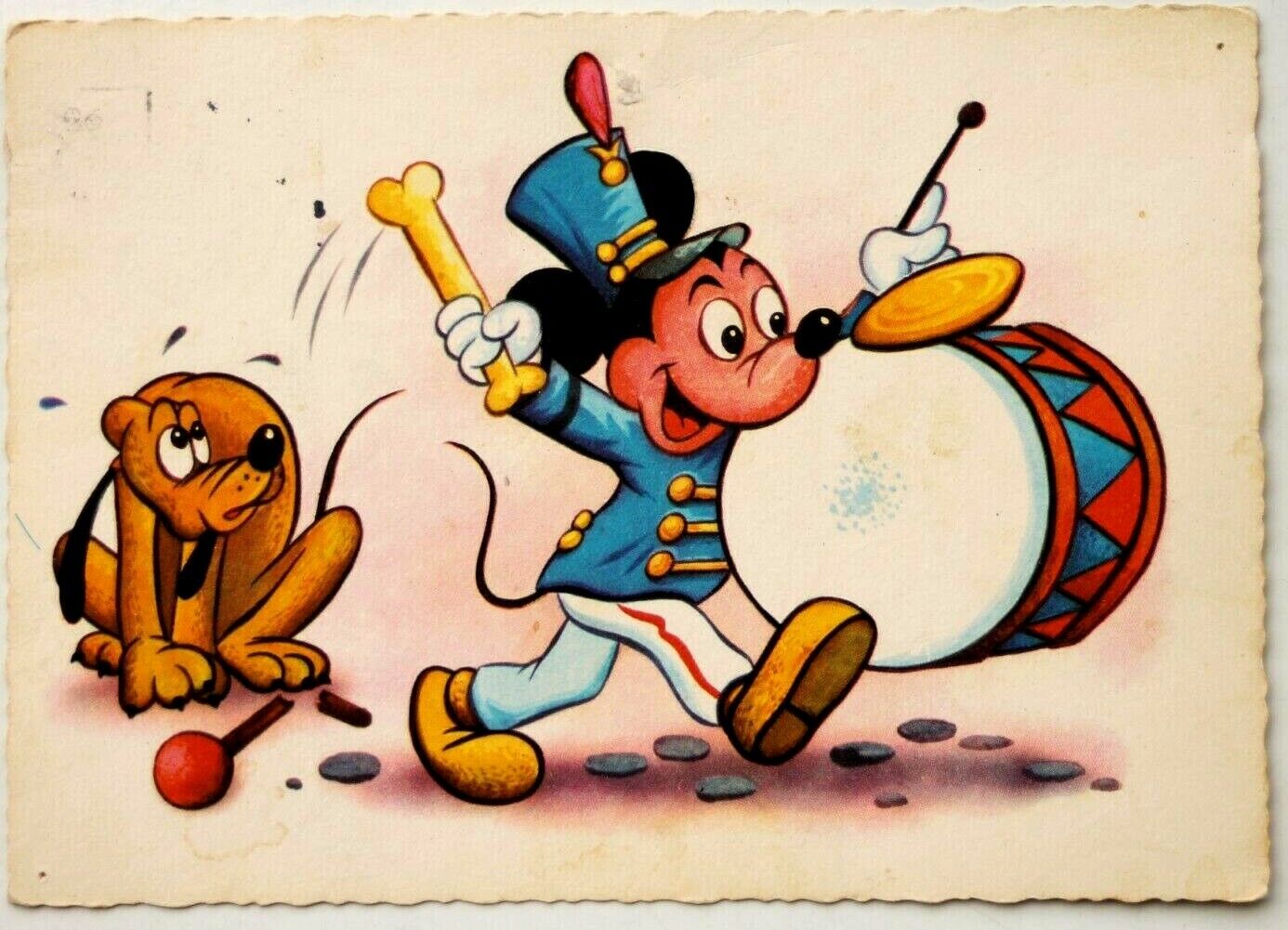 36917 AK Pocztówka Myszka Miki z psem Plutonem i kotłami Walt Disney około 1960 roku