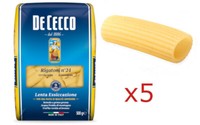 Pasta De Cecco Rigatoni Teigwaren Aus Hartweizengriess 5 StüCk 500 Gr