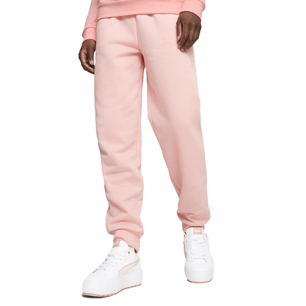 Брюки с вышивкой Puma Essential с высокой талией, женские розовые повседневные спортивные штаны 6