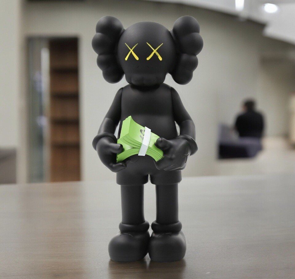 Homemade Inspired by KAWS Money Counting Statue - Modern Art Decor 11in
