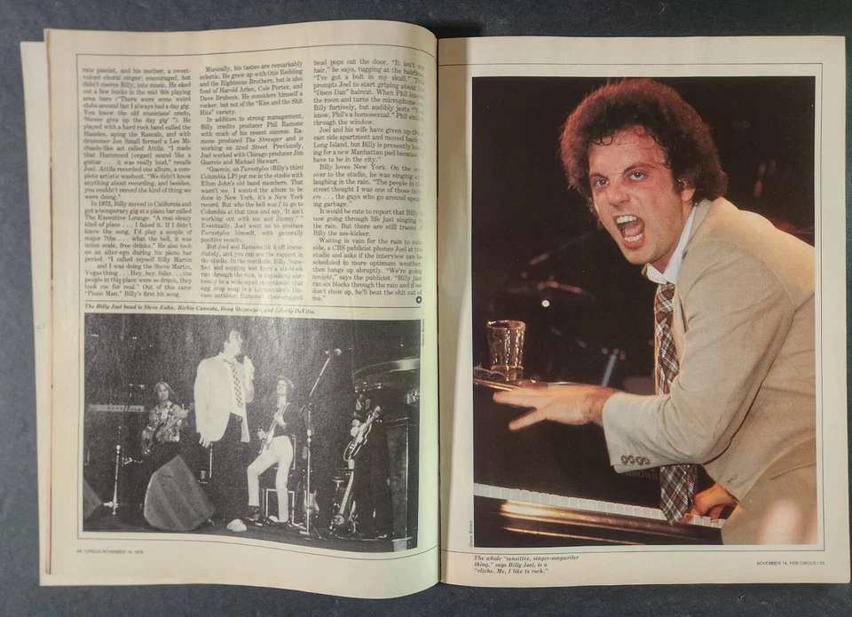 HIT PARADER MAGAZINE NOV 1978 BILLY JOEL, NEIL YOUNG FRAZETTA POSTER! MORE VF+ - Image 3 of 4
