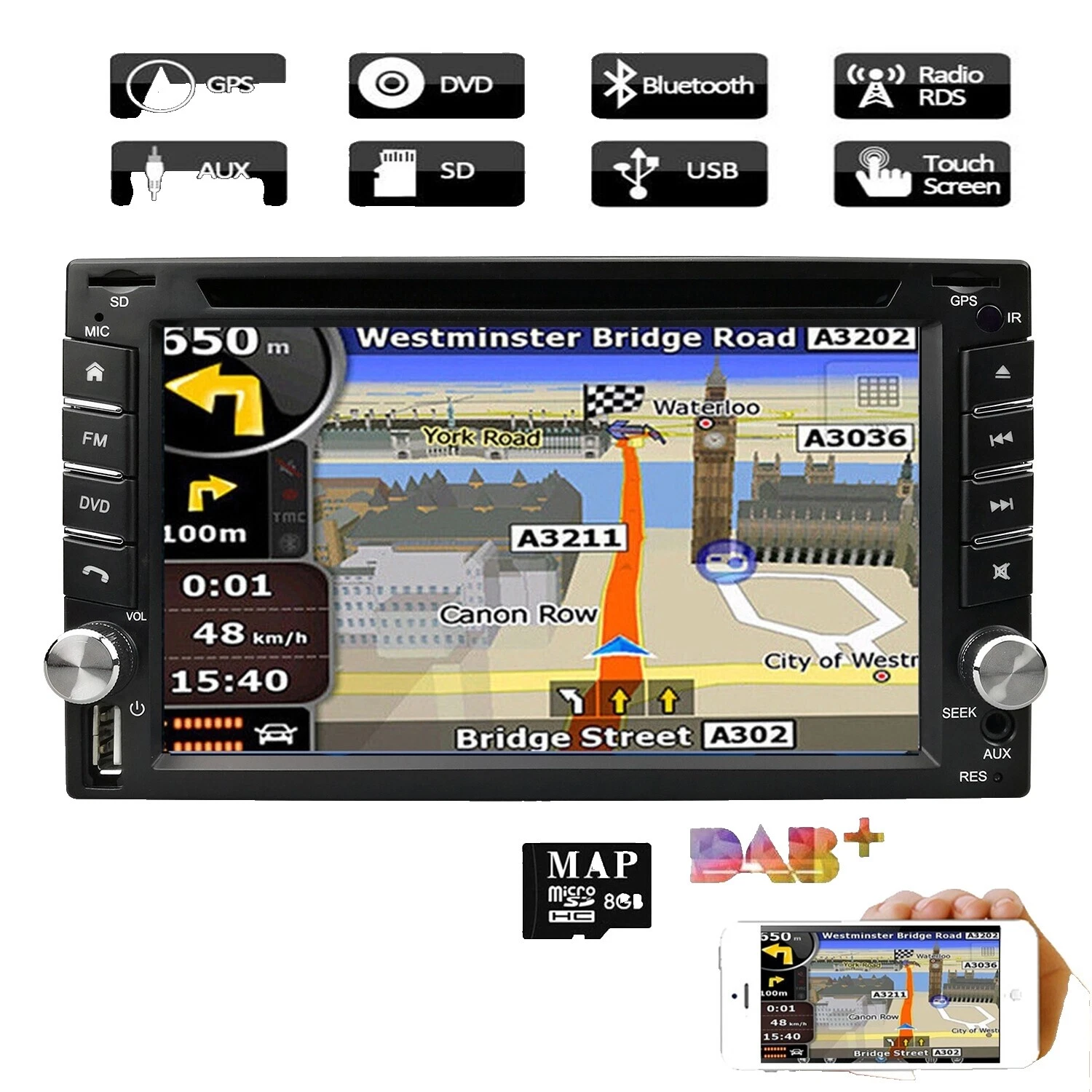 HIZPO 2 din Car Reproductores de CD