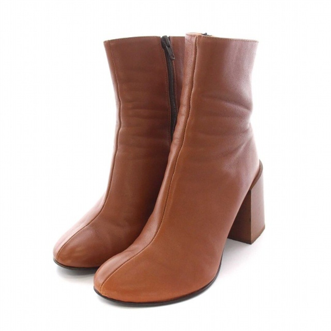Acne Studios Saul Logo Short Boots Booties Leather Chunky Acne Studios Saul Logo Short Boots Booties Leather Chunky