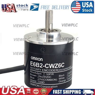 New Omron E6B2-CWZ6C Rotary Encoder - 50 Pulses/Revolution (P/R) Industrial Sensor